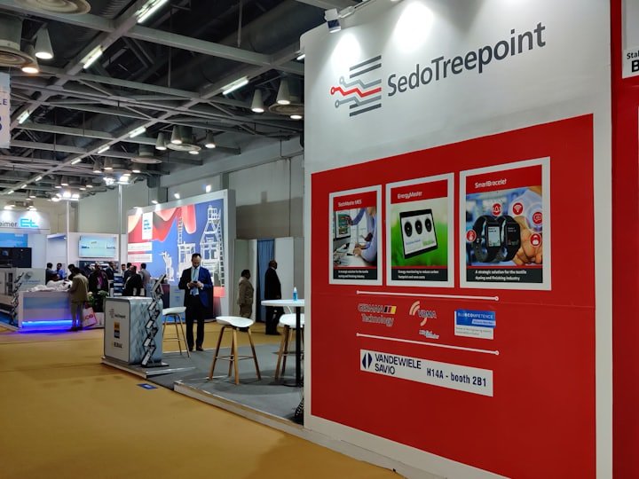 Beursstand en grootformaat displays